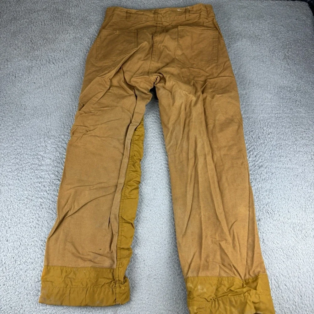 Vintage 70s Red Head Bone-Dry Pants 36x29 Double Knee Hunting Duck Canvas Tan